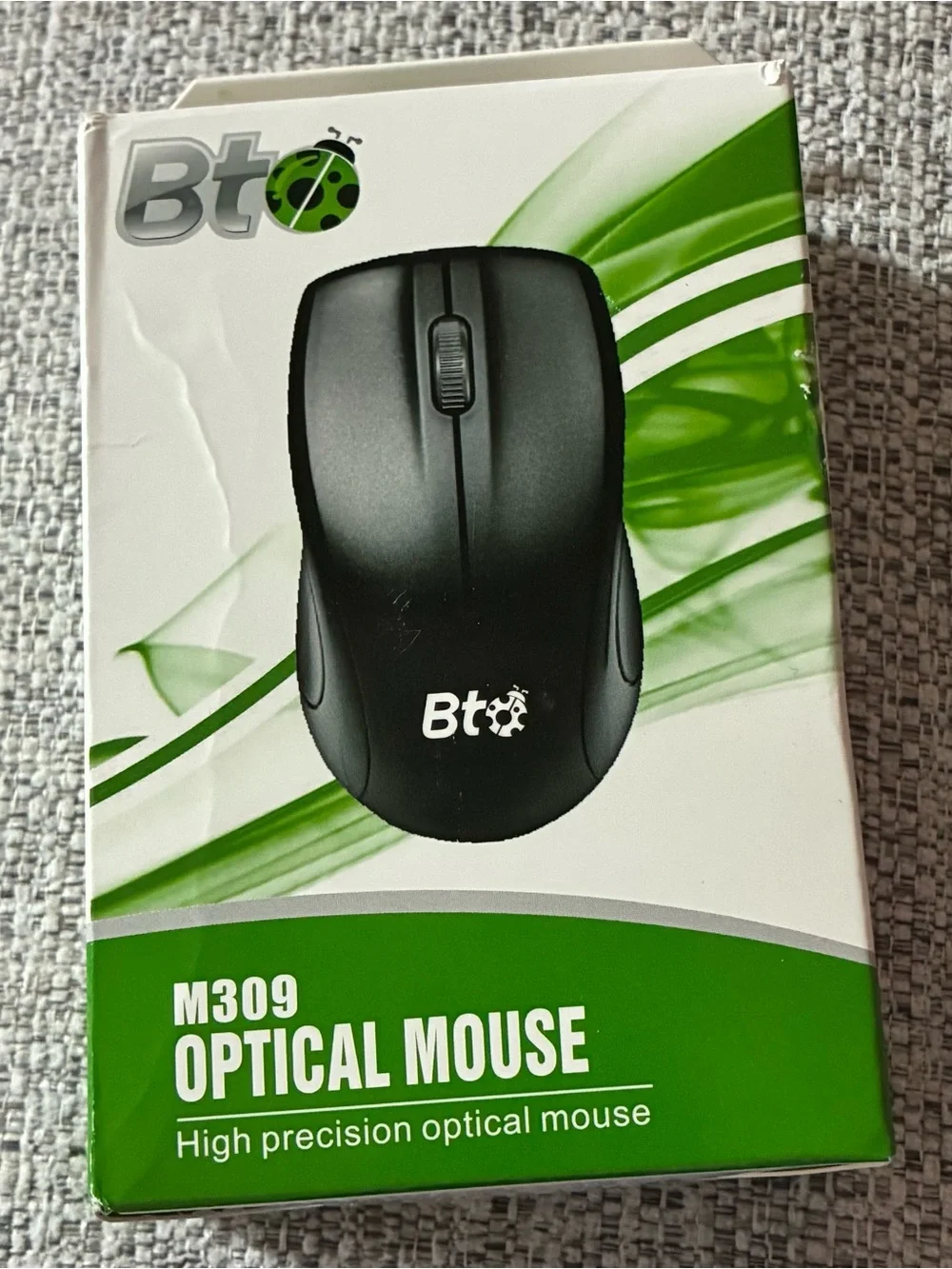 t/o Black Wireless Optical Mouse with Scroll Wheel